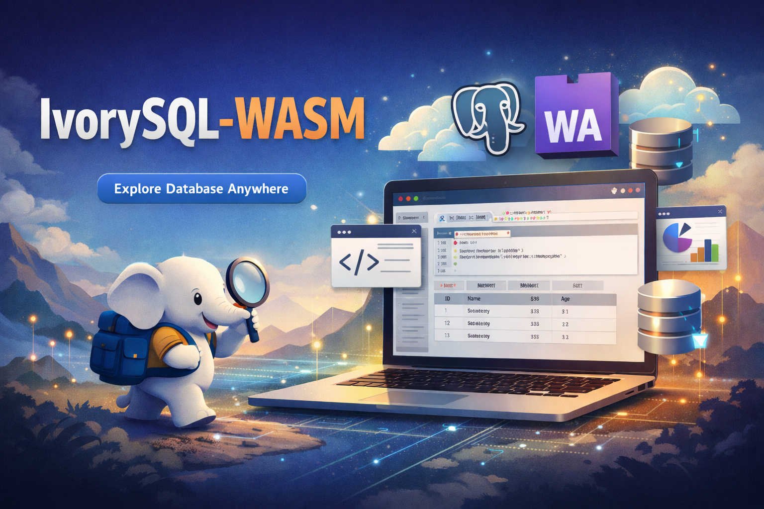 IvorySQL-WASM:免安装的数据库探索之旅
